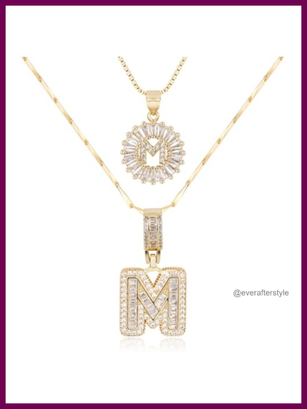 14k Gold Plated Personalized Letter Necklace Dainty Custom Name Pendant